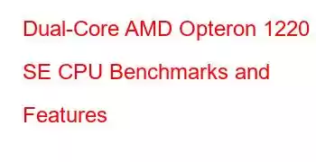 Dual-Core AMD Opteron 1220 SE CPU Benchmarks and Features