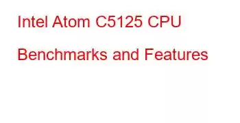 Intel Atom C5125 CPU Benchmarks and Features